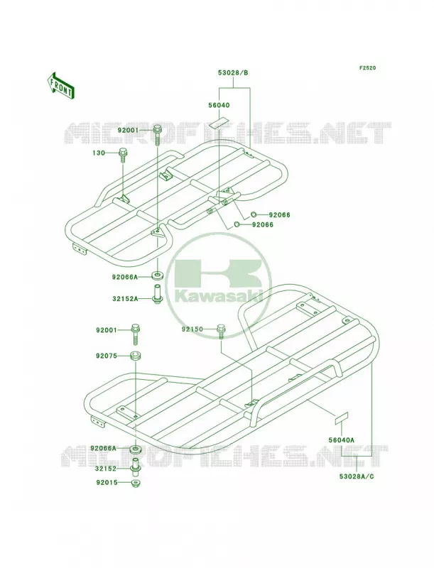 Carriers Kawasaki QUAD 300 2000 Prairie 300  KVF300-B2