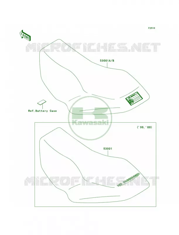 Seat Kawasaki QUAD 300 2000 Prairie 300  KVF300-B2