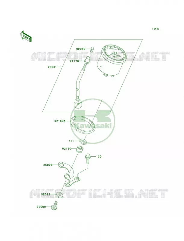 MetersCN Kawasaki QUAD 400 2000 Prairie 400  KVF400-D2