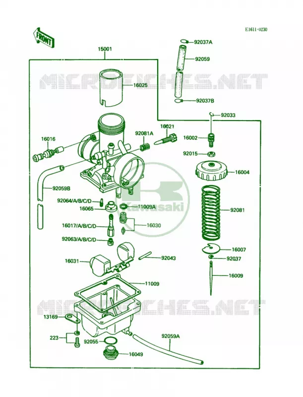 CarburetorKDX80-C4C5 Kawasaki MOTOS 80 1985 KDX80  KDX80-C2