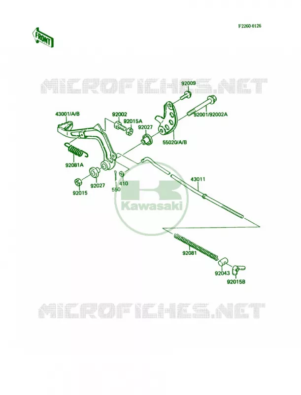 Brake Pedal Kawasaki MOTOS 80 1984 KDX80  KDX80-C1