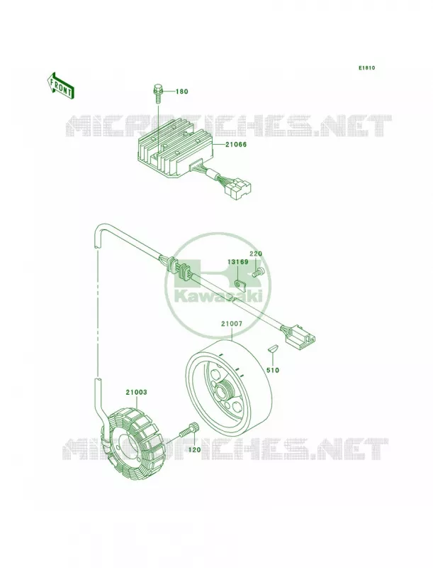 Generator Kawasaki QUAD 400 1997 Prairie 400 4X4  KVF400-A1