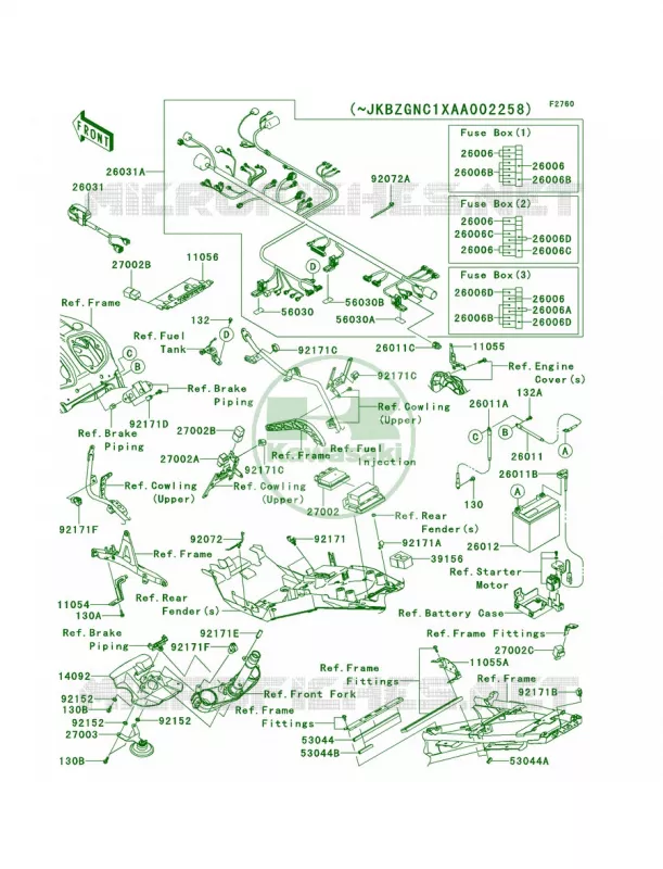 Chassis Electrical Equipment Kawasaki MOTOS 1400 2014 Concours 14 ABS  ZG1400CEF