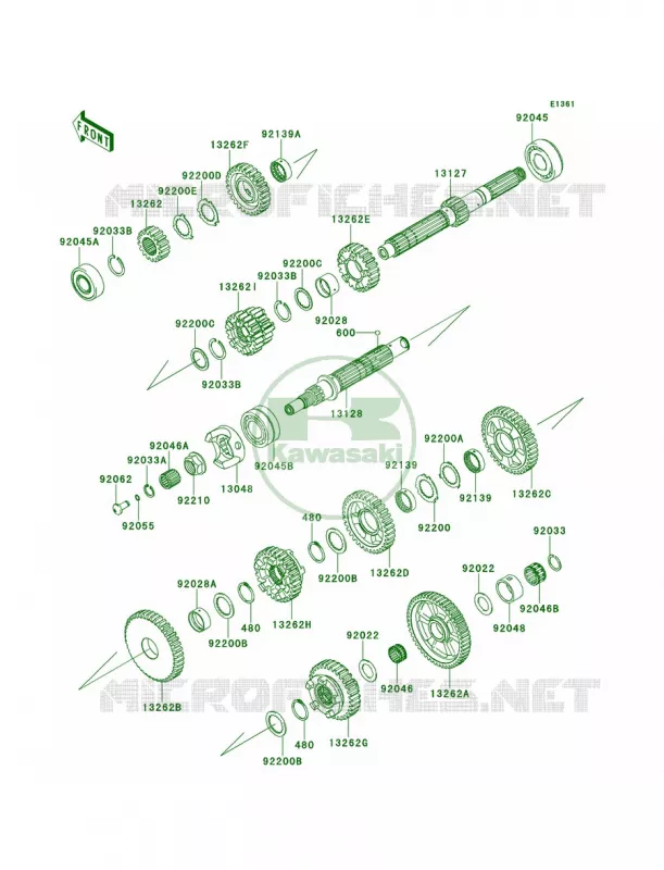 Transmission Kawasaki MOTOS 1400 2014 Concours 14 ABS  ZG1400CEF