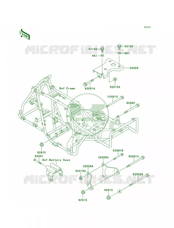 Frame Fittings Kawasaki QUAD 300 1996 Bayou 300 4X4  KLF300-C8