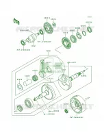 Crankshaft voor Kawasaki Lakota 300 1995