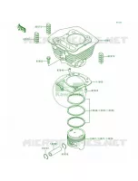 CylinderPistons voor Kawasaki Lakota 300 1995