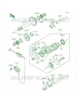 Gear Change DrumShift Forks voor Kawasaki Lakota 300 1995