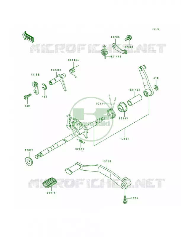 Gear Change Mechanism Kawasaki QUAD 400 1995 Bayou 400 4X4  KLF400-B3