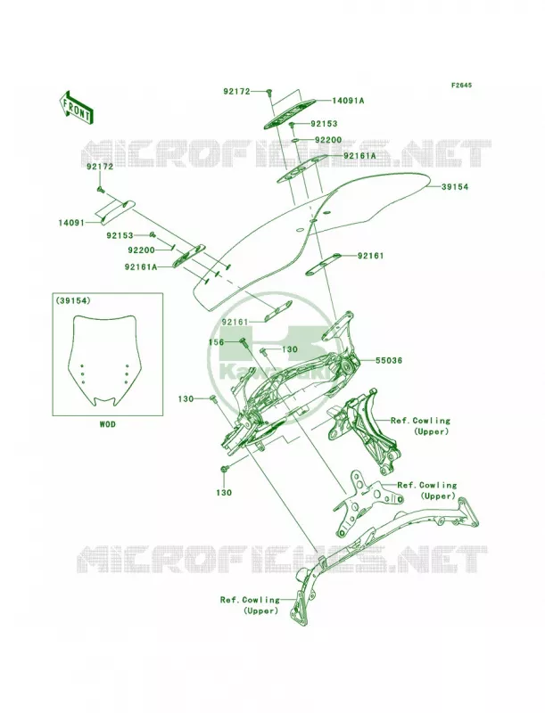 Windshield Kawasaki MOTOS 1400 2013 Concours 14 ABS  ZG1400CDF
