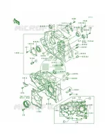 Crankcase voor Kawasaki Bayou 300 1993