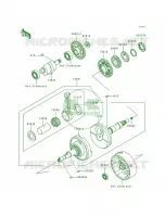 Crankshaft voor Kawasaki Bayou 300 1993