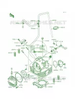 Cylinder Head voor Kawasaki Bayou 300 1993