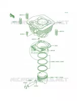 CylinderPistons voor Kawasaki Bayou 300 1993