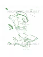 DecalsEbonyKLF300 B9 voor Kawasaki Bayou 300 1993