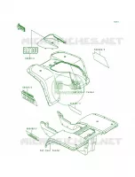 DecalsKLF300 B5 voor Kawasaki Bayou 300 1993