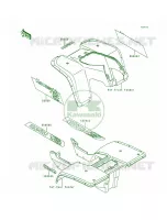 DecalsKLF300 B6 voor Kawasaki Bayou 300 1993