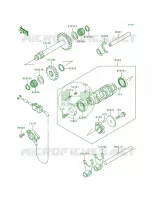 Gear Change DrumShift Forks voor Kawasaki Bayou 300 1993