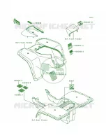 Labels voor Kawasaki Bayou 300 1993