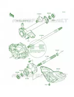 Rear Axle voor Kawasaki Bayou 300 1993