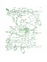 Rear Fenders voor Kawasaki Bayou 300 1993