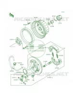 Rear Hub voor Kawasaki Bayou 300 1993