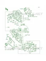Crankcase voor Kawasaki Bayou 300 4X4 1993