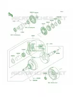 Crankshaft voor Kawasaki Bayou 300 4X4 1993