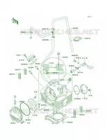 Cylinder Head voor Kawasaki Bayou 300 4X4 1993
