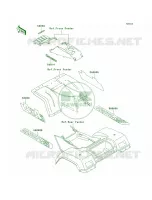 DecalsBlueKLF300 C6 voor Kawasaki Bayou 300 4X4 1993