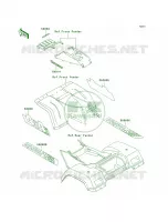 DecalsEbonyKLF300 C5 voor Kawasaki Bayou 300 4X4 1993