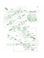 Drive ShaftFrontKLF300 C5C6 voor Kawasaki Bayou 300 4X4 1993