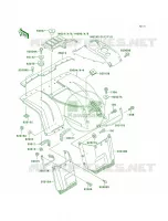 Front Fenders voor Kawasaki Bayou 300 4X4 1993
