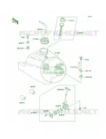Fuel Tank voor Kawasaki Bayou 300 4X4 1993