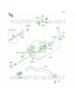 Gear Change Mechanism  300 kawasaki-motorfietsen 1993 Bayou 300 4X4 41