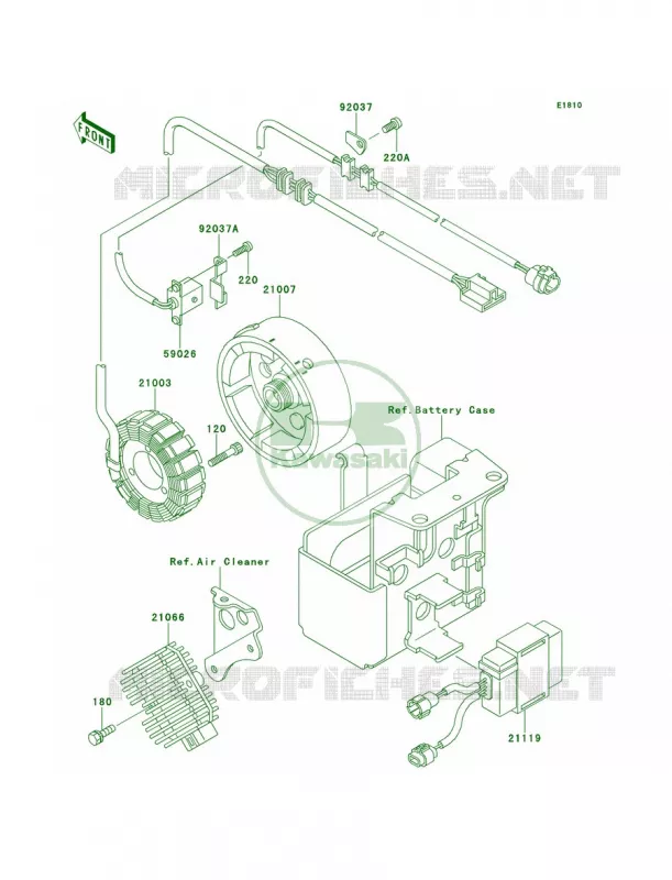 Generator Kawasaki QUAD 300 1993 Bayou 300 4X4  KLF300-C5
