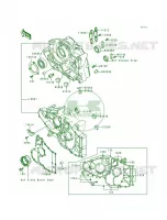 Crankcase voor Kawasaki Bayou 300 4X4 1992
