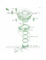 CylinderPistons voor Kawasaki Bayou 300 4X4 1992