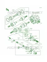 Drive ShaftFront voor Kawasaki Bayou 300 4X4 1992
