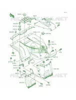 Front Fenders voor Kawasaki Bayou 300 4X4 1992