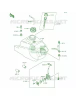 Fuel Tank voor Kawasaki Bayou 300 4X4 1992