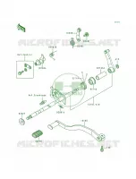 Gear Change Mechanism voor Kawasaki Bayou 300 4X4 1992