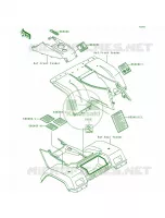 Labels voor Kawasaki Bayou 300 4X4 1992