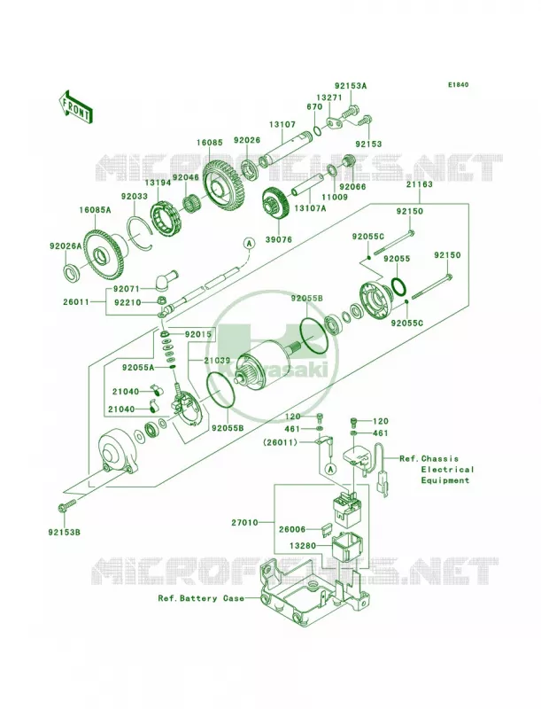 Starter Motor Kawasaki MOTOS 1400 2012 Concours 14 ABS  ZG1400CCF