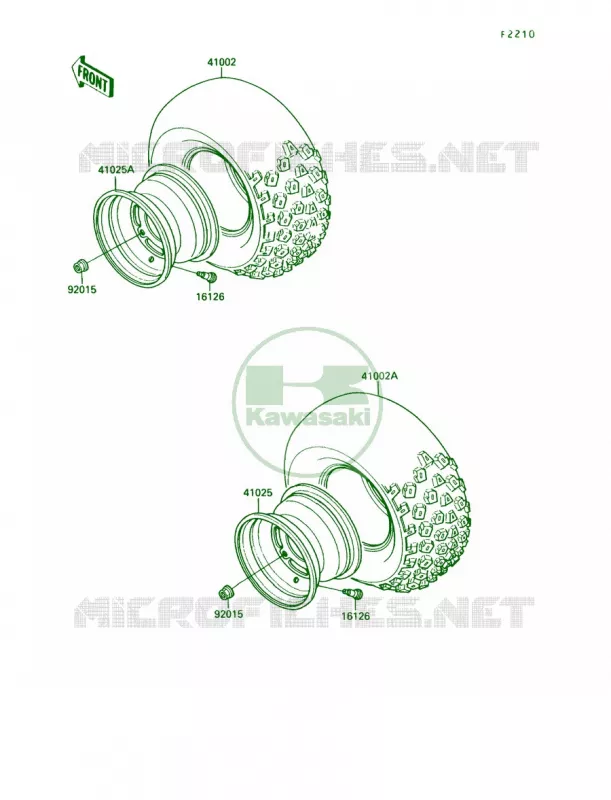 Tire Kawasaki QUAD 220 1990 Bayou 220  KLF220-A3