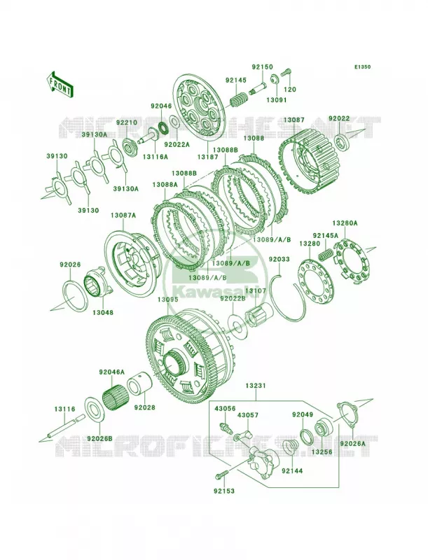 Clutch Kawasaki MOTOS 1400 2011 Concours 14 ABS  ZG1400CBF