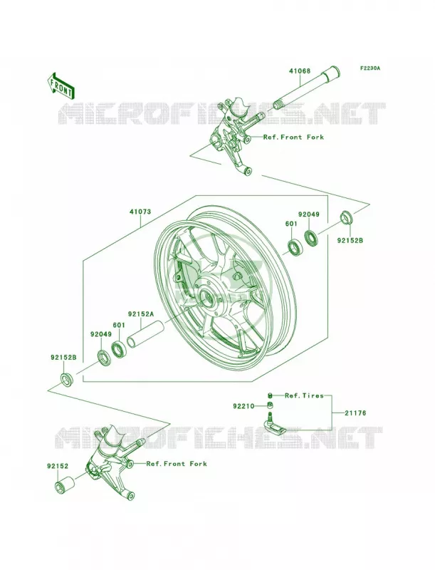 Front WheelCEF Kawasaki MOTOS 1400 2011 Concours 14 ABS  ZG1400CBF