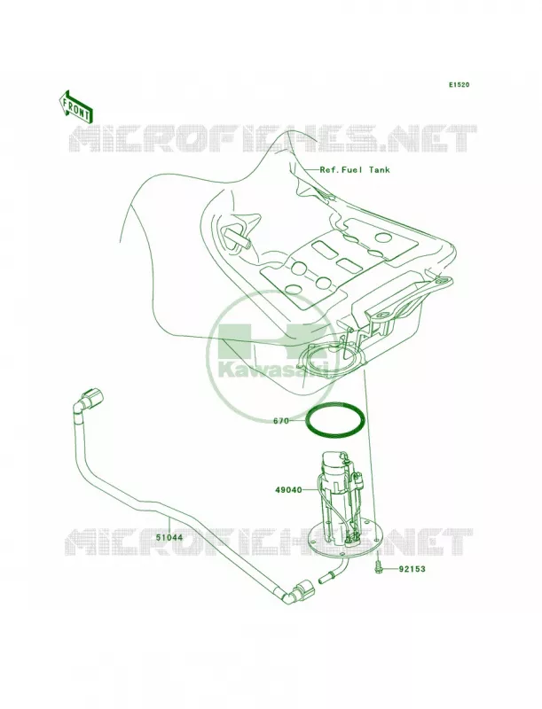 Fuel Pump Kawasaki MOTOS 1400 2011 Concours 14 ABS  ZG1400CBF