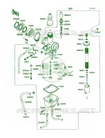 Carburetor voor Kawasaki Bayou 220 1988