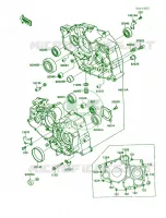 Crankcase voor Kawasaki Bayou 220 1988